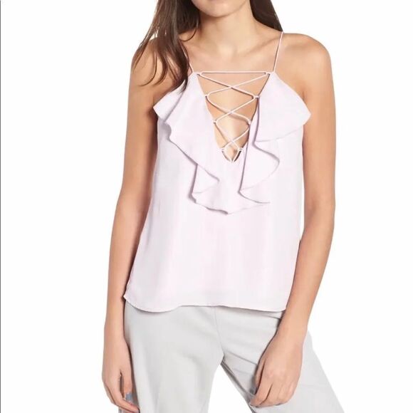 WAYF Lilac Ruffle Blouse - Picture 1 of 8